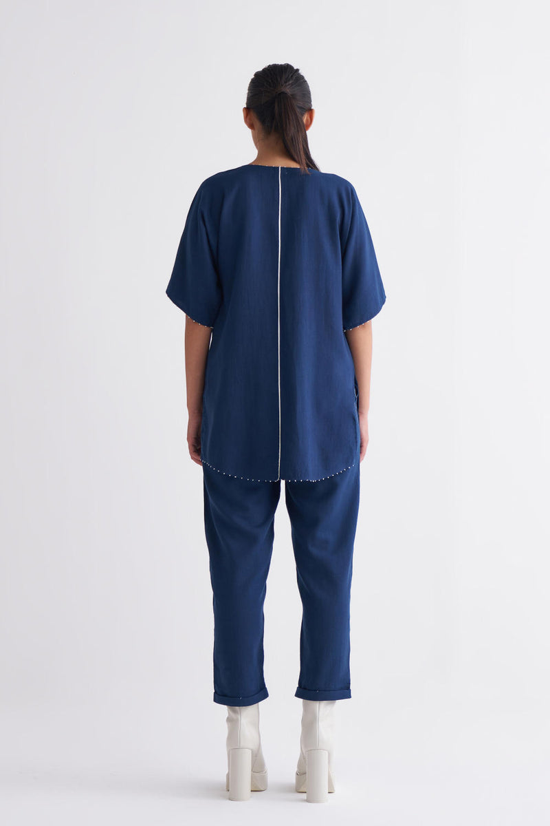 Dolman Sleeve Top Co-ord - Navy Co-ord Set,Top & Tunics by THREE for women in Singapore