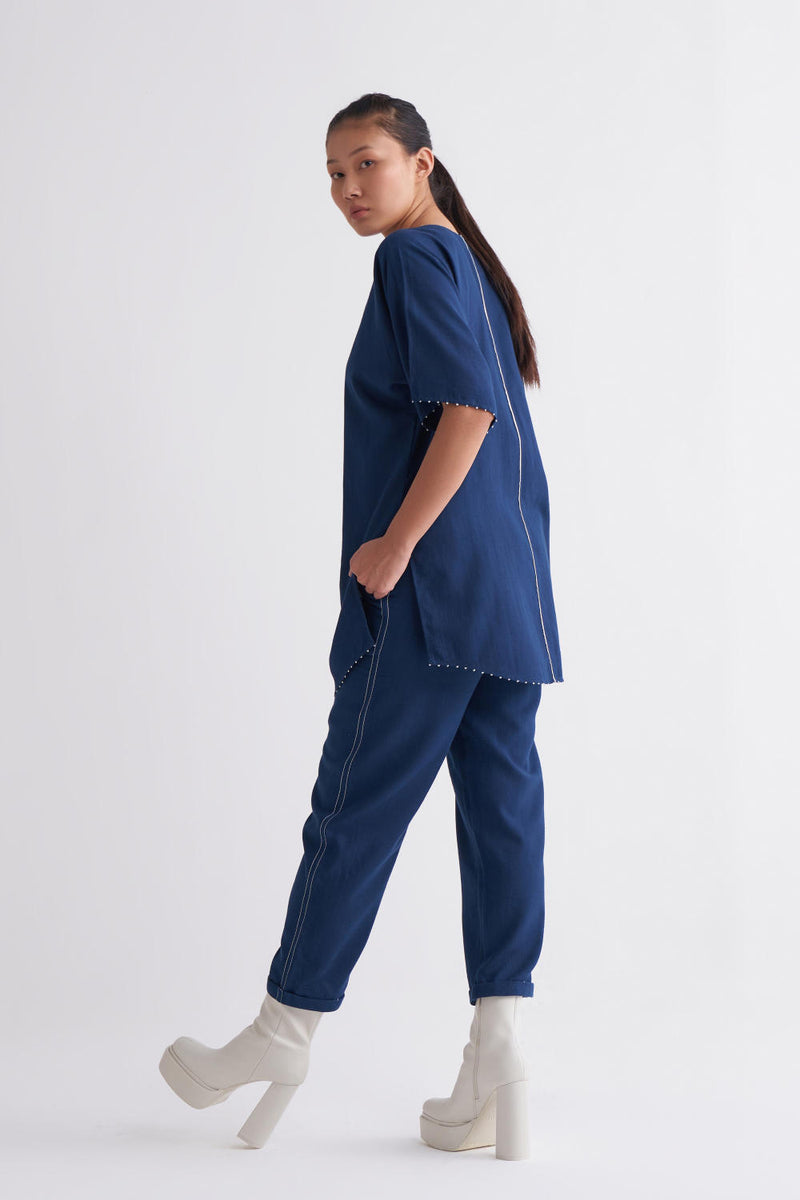 Dolman Sleeve Top Co-ord - Navy Co-ord Set,Top & Tunics by THREE for women in Singapore