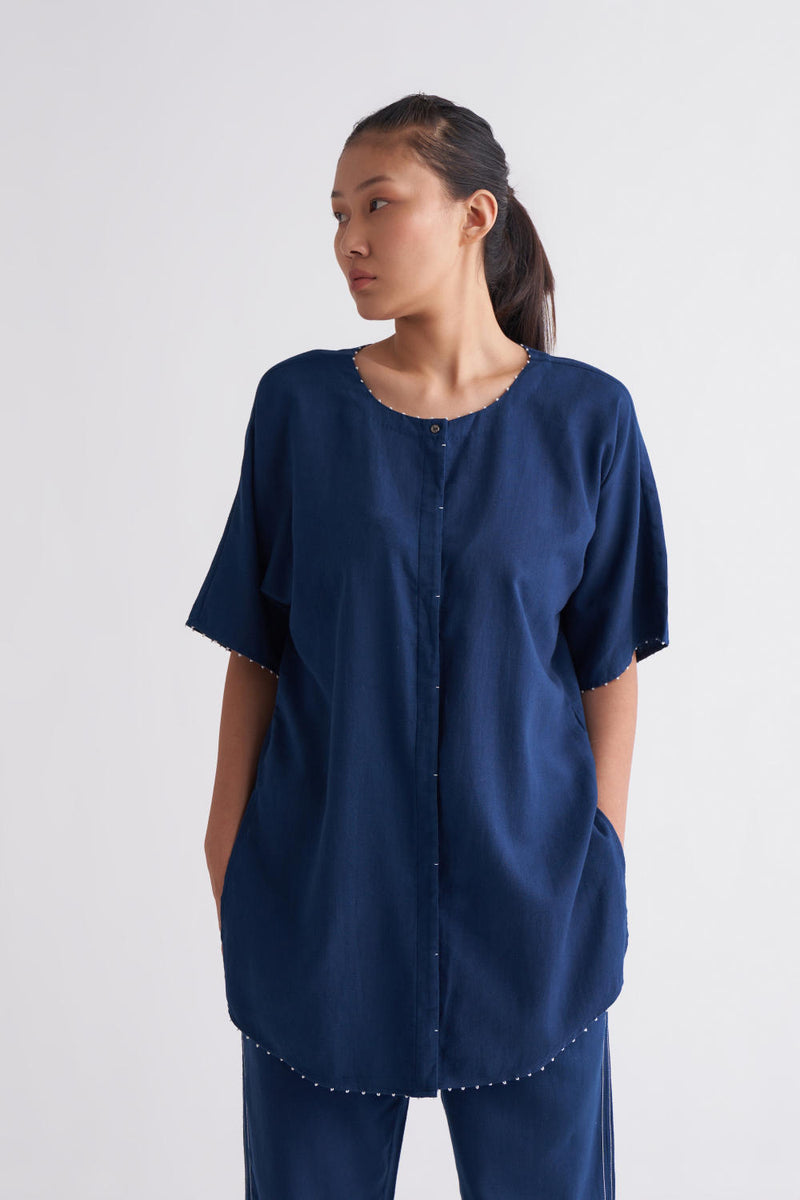Dolman Sleeve Top Co-ord - Navy Co-ord Set,Top & Tunics by THREE for women in Singapore