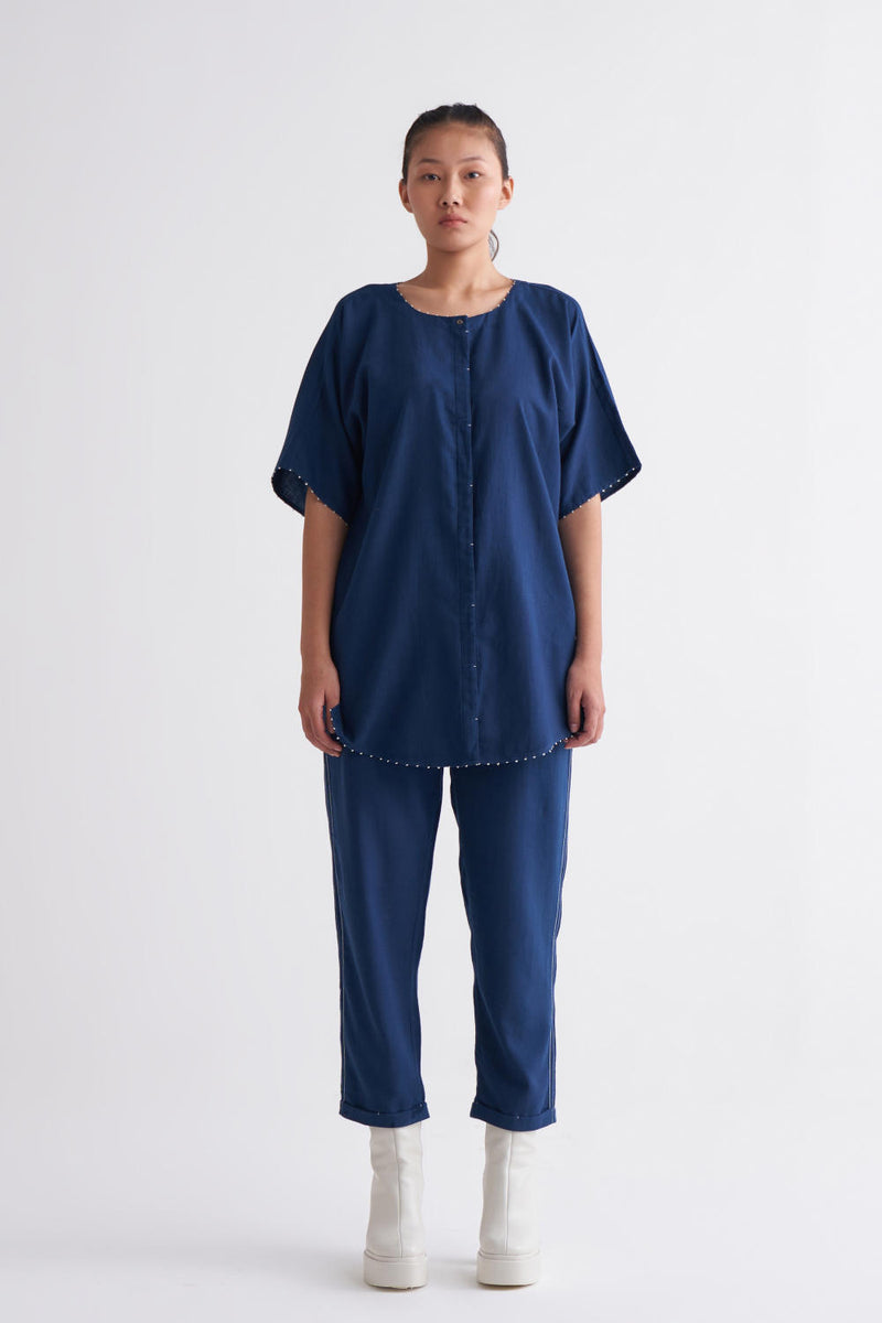 Dolman Sleeve Top Co-ord - Navy Co-ord Set,Top & Tunics by THREE for women in Singapore