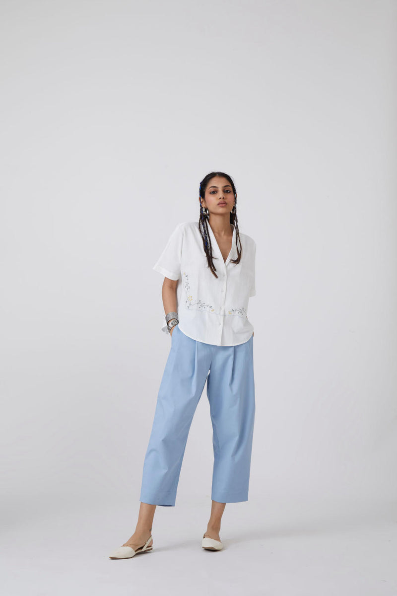 Dua - Shirt Top & Tunics by The Summer House in white color for women in Singapore