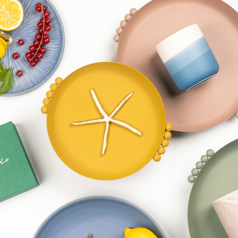 Elan Trinket Tray - Mustard linen by Gado Living for in Singapore