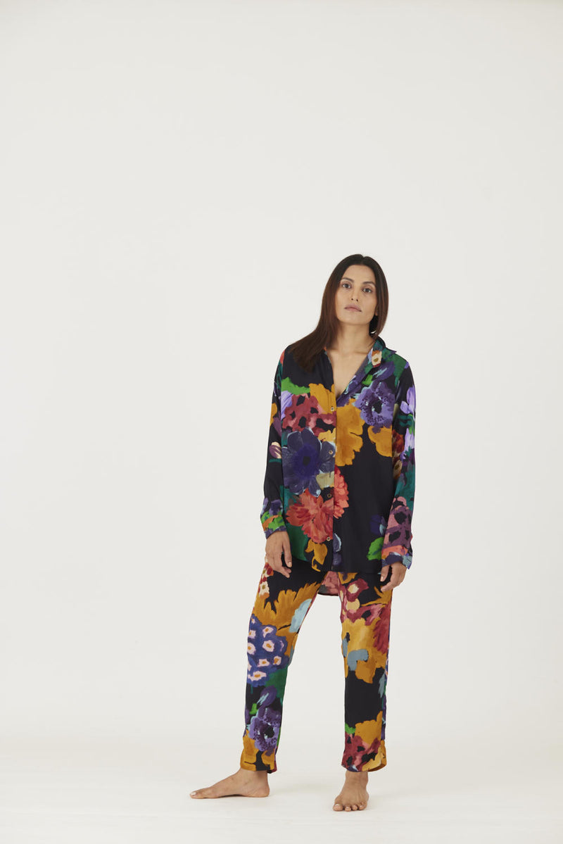 FARAH BLACK CO-ORD SET Co-ord Set by Yam in black color for women in Singapore