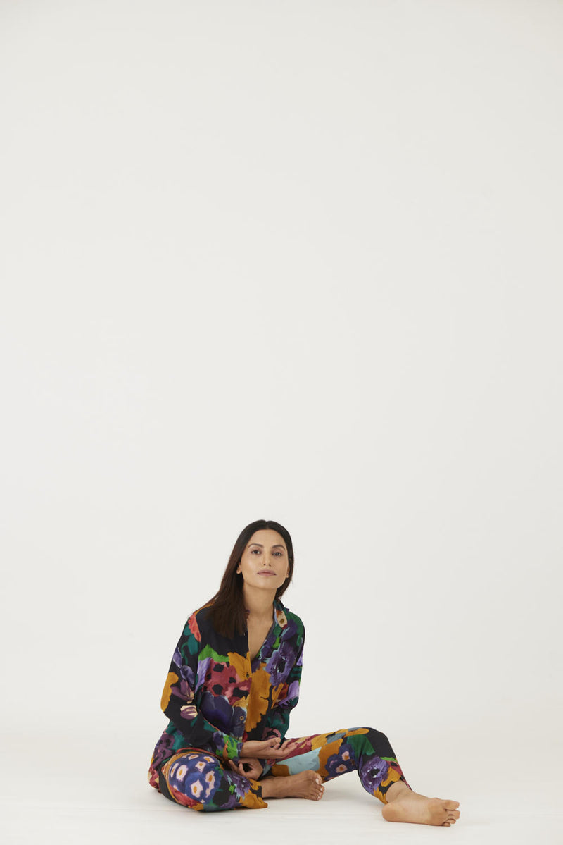 FARAH BLACK CO-ORD SET Co-ord Set by Yam in black color for women in Singapore