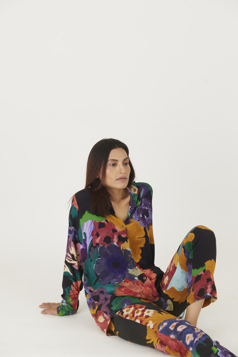 FARAH BLACK CO-ORD SET Co-ord Set by Yam in black color for women in Singapore