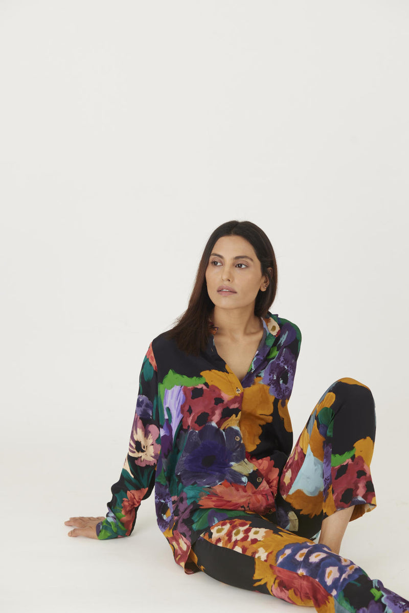 FARAH BLACK CO-ORD SET Co-ord Set by Yam in black color for women in Singapore