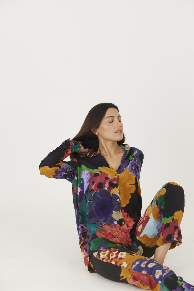 FARAH BLACK CO-ORD SET Co-ord Set by Yam in black color for women in Singapore