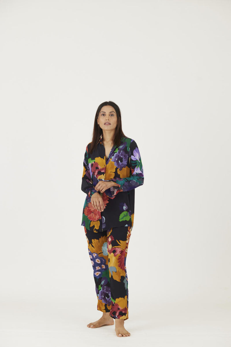 FARAH BLACK CO-ORD SET Co-ord Set by Yam in black color for women in Singapore