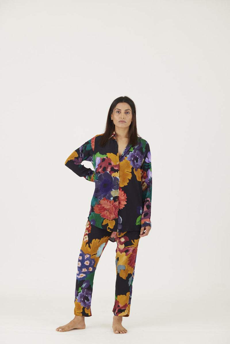 FARAH BLACK CO-ORD SET Co-ord Set by Yam in black color for women in Singapore