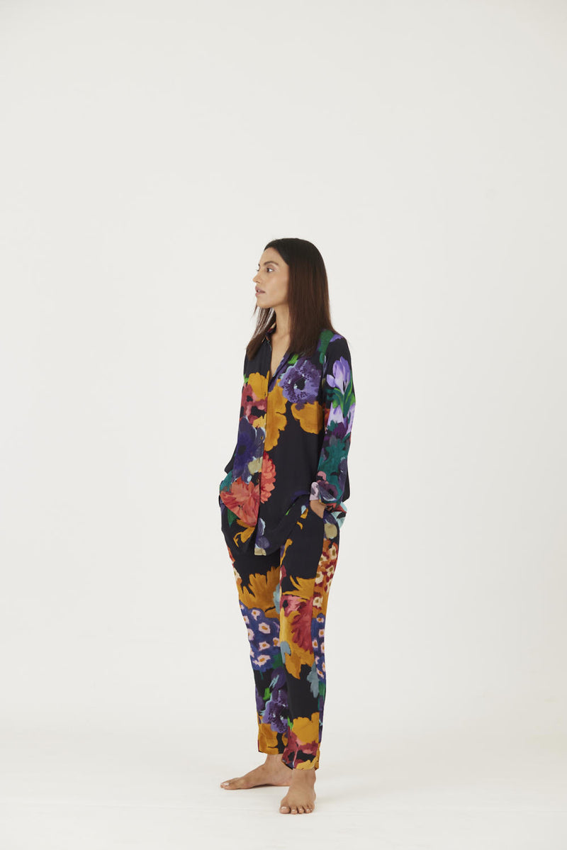 FARAH BLACK CO-ORD SET Co-ord Set by Yam in black color for women in Singapore