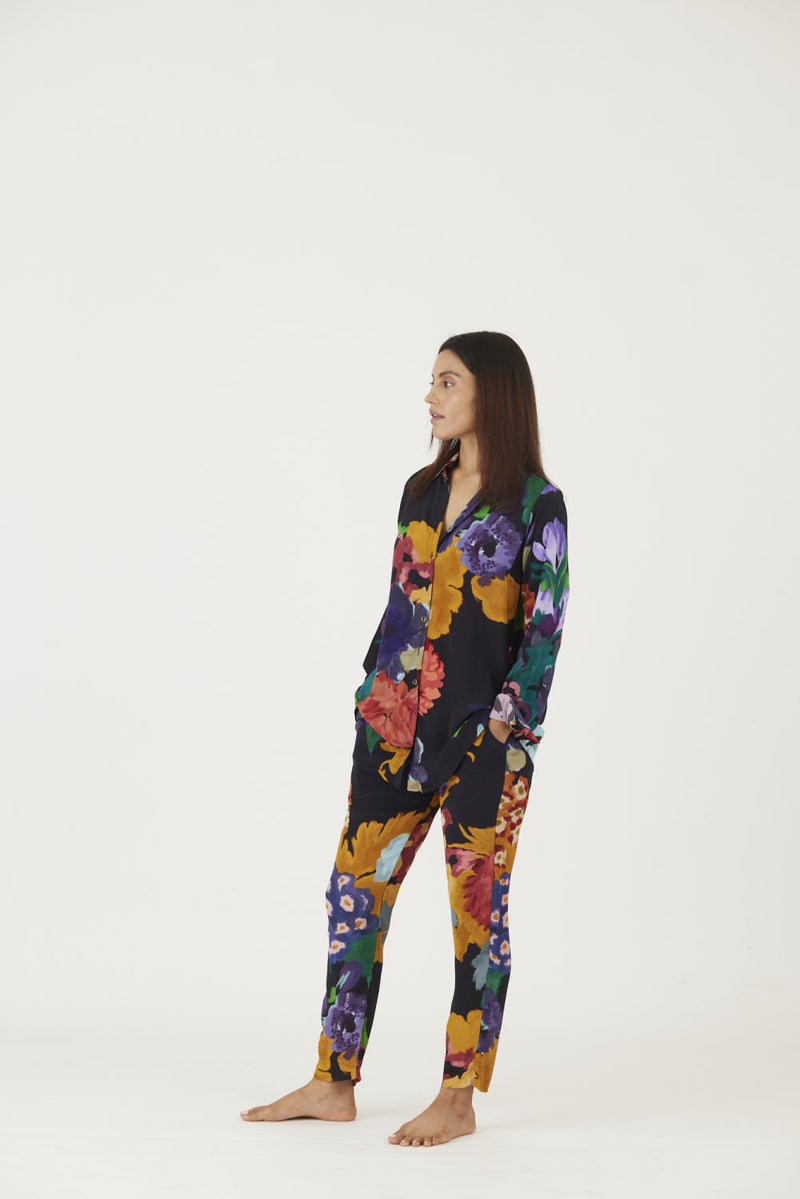 FARAH BLACK CO-ORD SET Co-ord Set by Yam in black color for women in Singapore