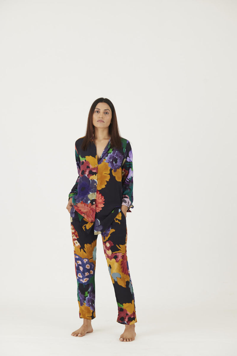 FARAH BLACK CO-ORD SET Co-ord Set by Yam in black color for women in Singapore