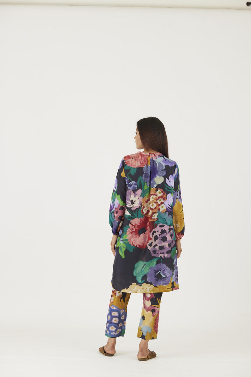 FARAH BLACK KURTA SET Kurta Sets by Yam in black color for women in Singapore