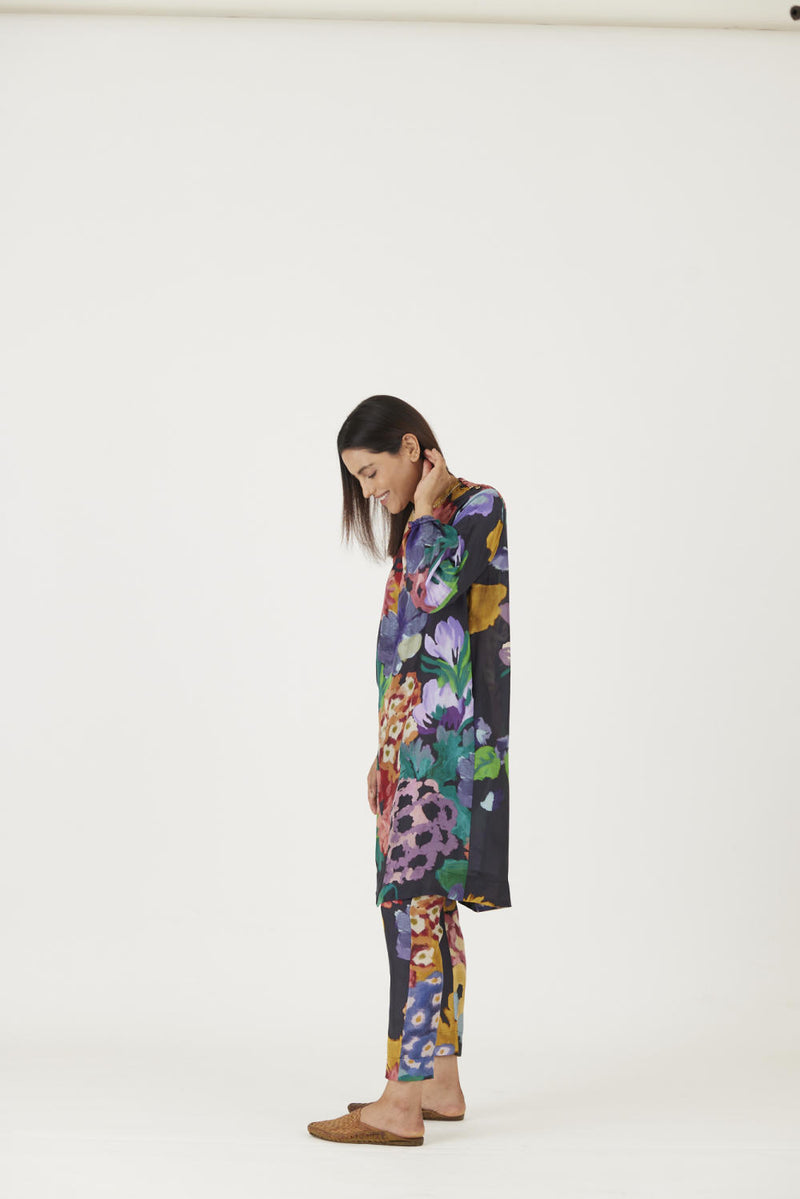 FARAH BLACK KURTA SET Kurta Sets by Yam in black color for women in Singapore