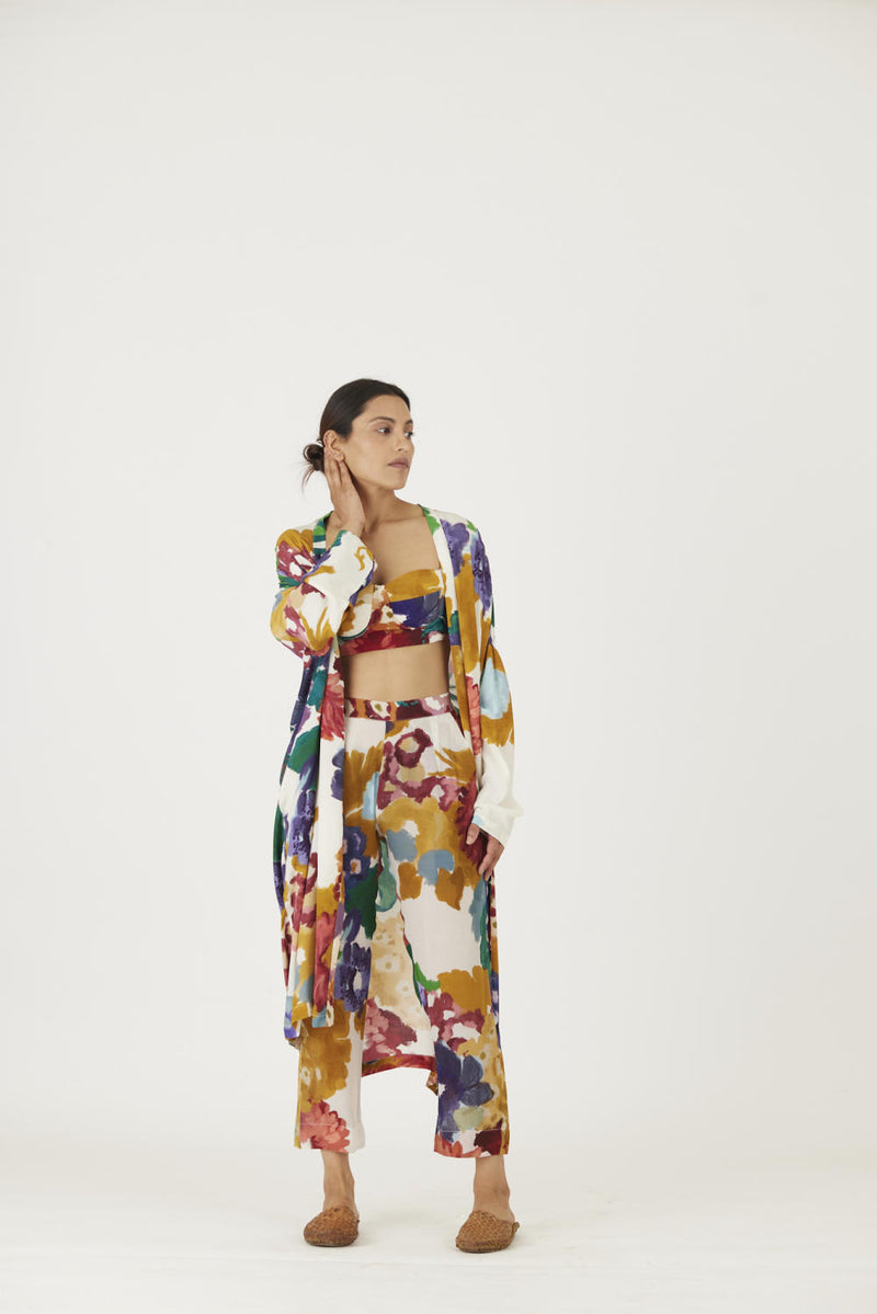 FARAH WHITE 3 pcs SET mul Co-ord Set by Yam in multi color for women in Singapore