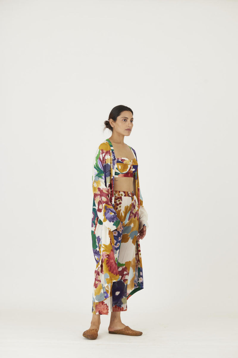 FARAH WHITE 3 pcs SET mul Co-ord Set by Yam in multi color for women in Singapore
