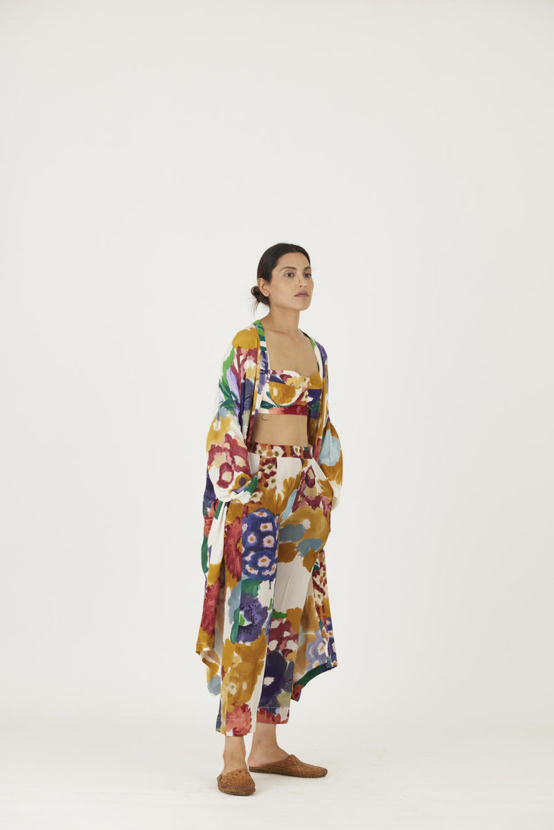 FARAH WHITE 3 pcs SET mul Co-ord Set by Yam in multi color for women in Singapore