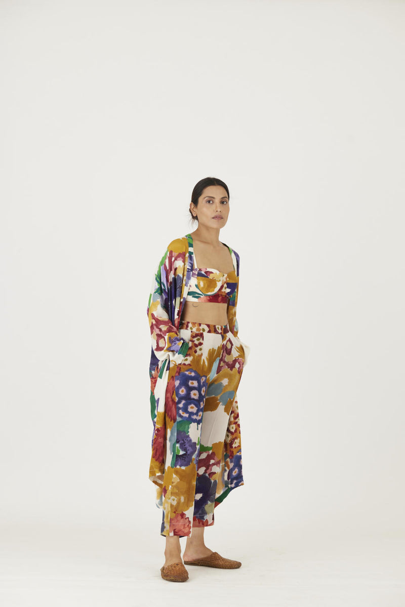 FARAH WHITE 3 pcs SET mul Co-ord Set by Yam in multi color for women in Singapore