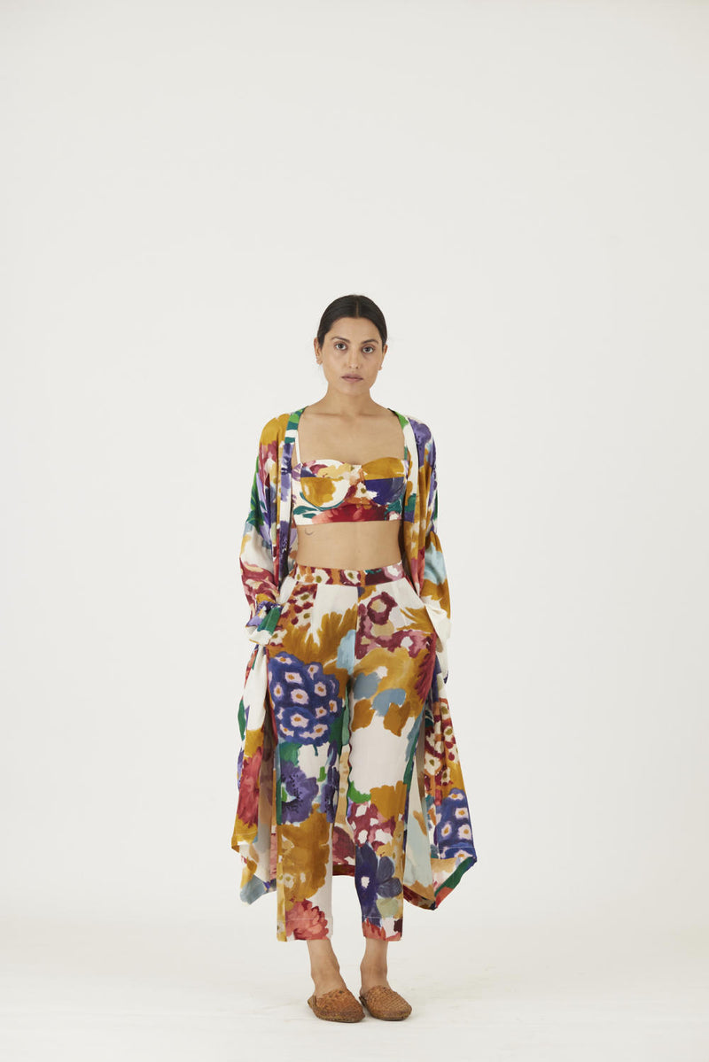 FARAH WHITE 3 pcs SET mul Co-ord Set by Yam in multi color for women in Singapore