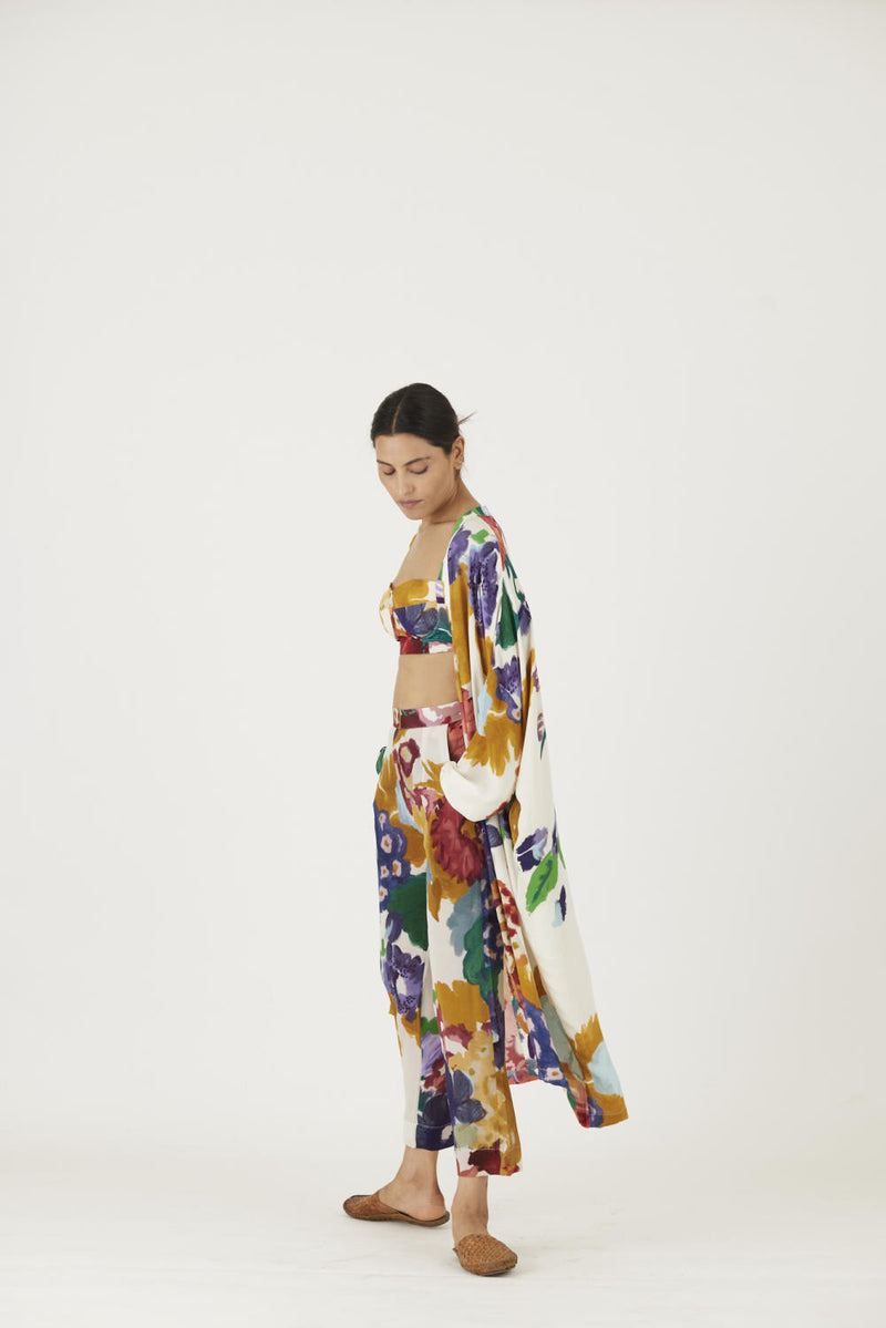 FARAH WHITE 3 pcs SET mul Co-ord Set by Yam in multi color for women in Singapore