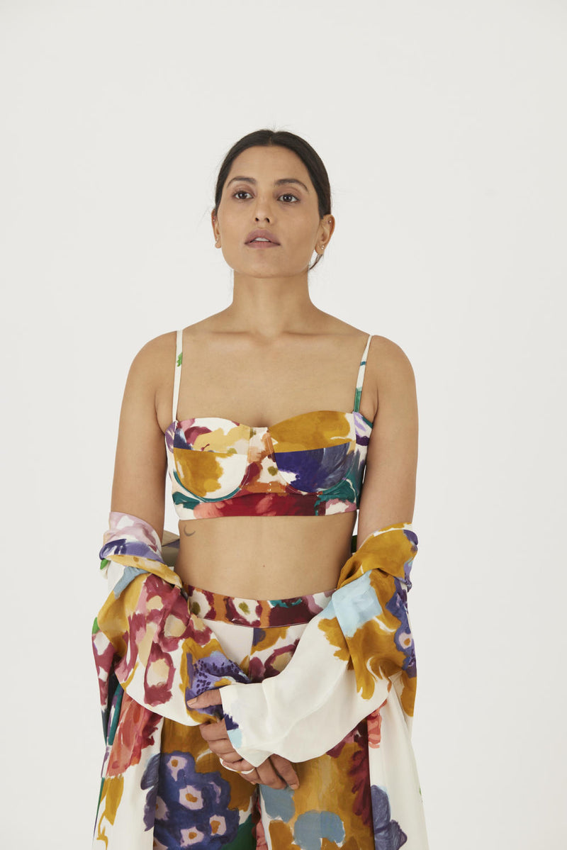 FARAH WHITE 3 pcs SET mul Co-ord Set by Yam in multi color for women in Singapore