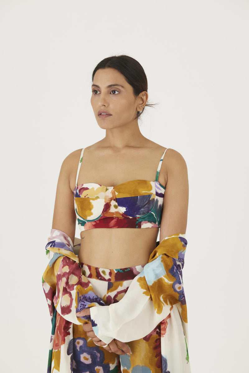 FARAH WHITE 3 pcs SET mul Co-ord Set by Yam in multi color for women in Singapore