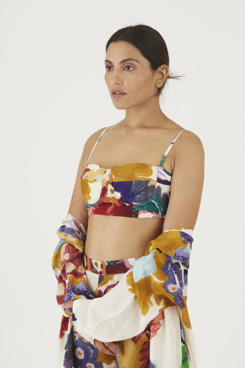 FARAH WHITE 3 pcs SET mul Co-ord Set by Yam in multi color for women in Singapore