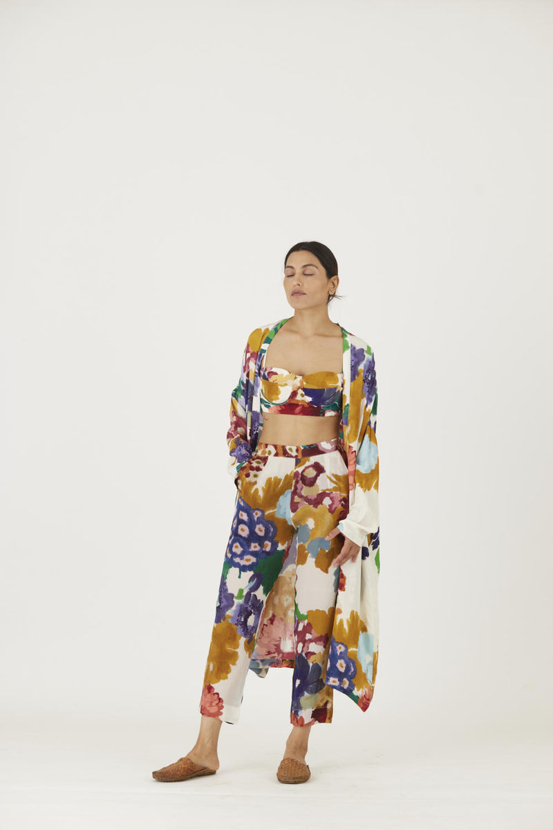 FARAH WHITE 3 pcs SET mul Co-ord Set by Yam in multi color for women in Singapore
