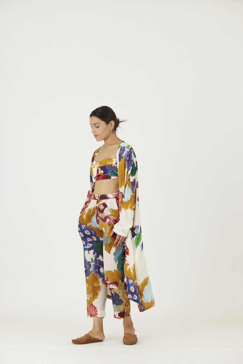 FARAH WHITE 3 pcs SET mul Co-ord Set by Yam in multi color for women in Singapore