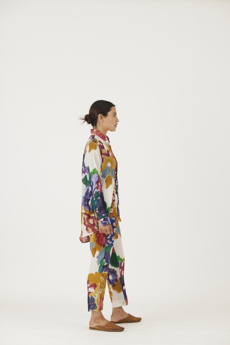 FARAH WHITE CO-ORD SET mul Co-ord Set by Yam in multi color for women in Singapore
