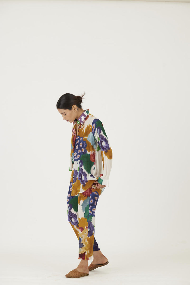 FARAH WHITE CO-ORD SET mul Co-ord Set by Yam in multi color for women in Singapore
