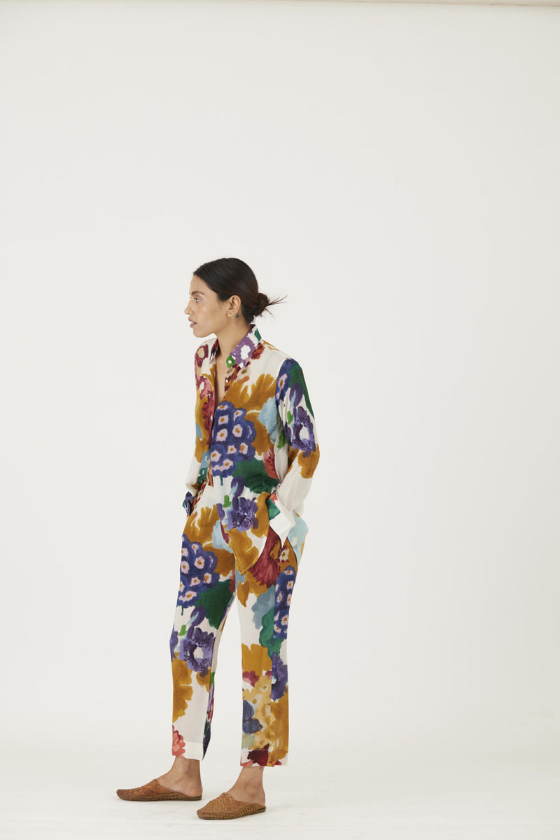 FARAH WHITE CO-ORD SET mul Co-ord Set by Yam in multi color for women in Singapore