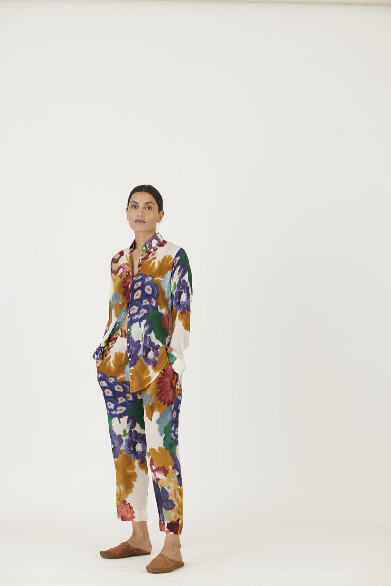 FARAH WHITE CO-ORD SET mul Co-ord Set by Yam in multi color for women in Singapore