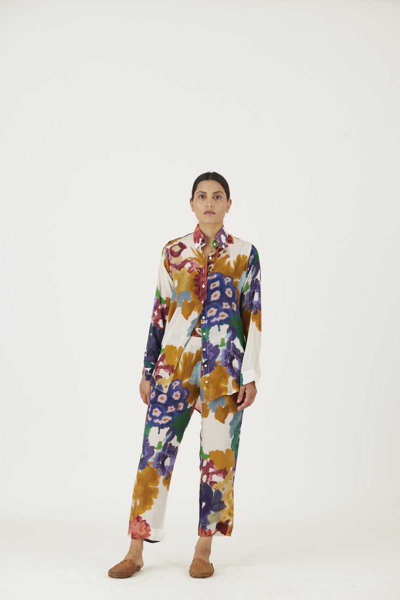 FARAH WHITE CO-ORD SET mul Co-ord Set by Yam in multi color for women in Singapore