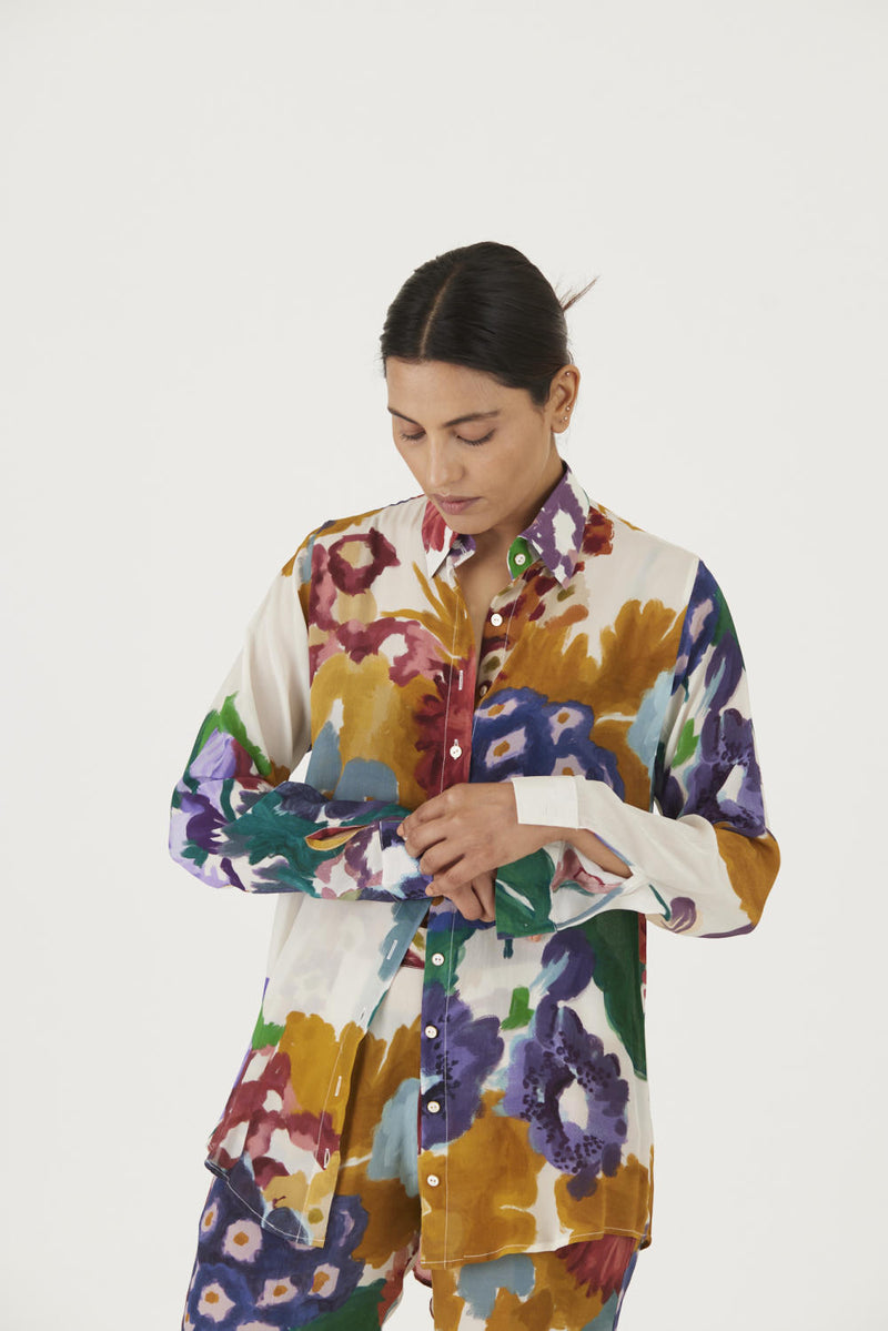 FARAH WHITE CO-ORD SET mul Co-ord Set by Yam in multi color for women in Singapore