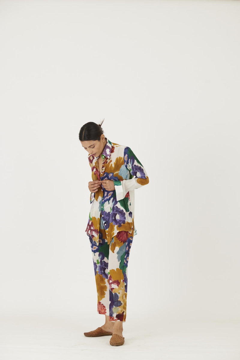 FARAH WHITE CO-ORD SET mul Co-ord Set by Yam in multi color for women in Singapore