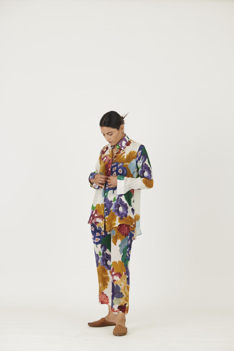 FARAH WHITE CO-ORD SET mul Co-ord Set by Yam in multi color for women in Singapore