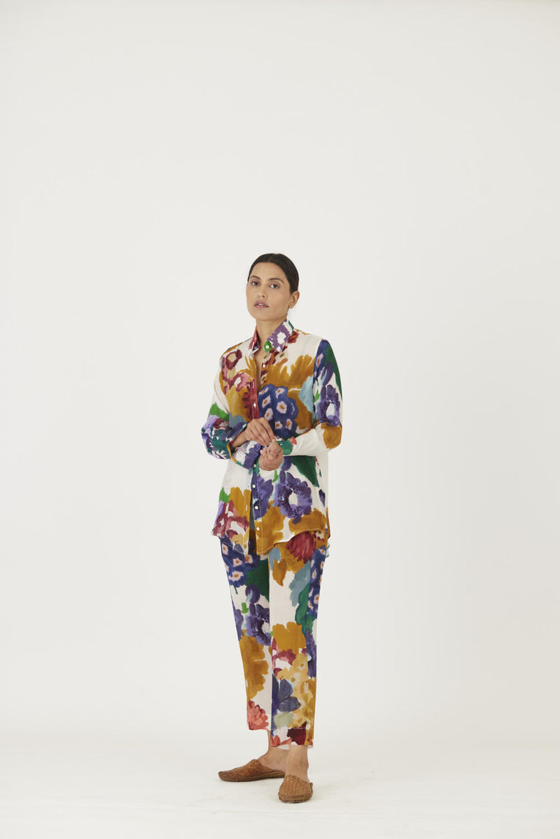 FARAH WHITE CO-ORD SET mul Co-ord Set by Yam in multi color for women in Singapore