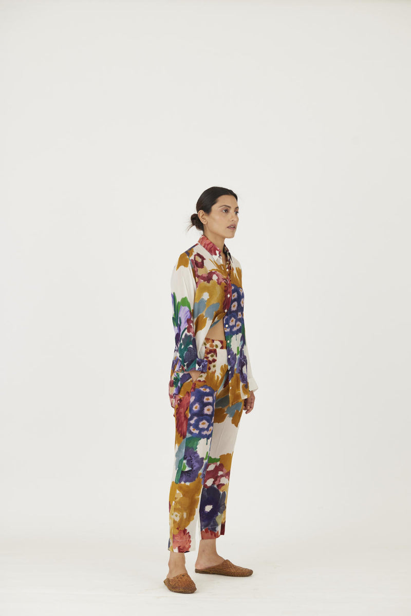 FARAH WHITE CO-ORD SET mul Co-ord Set by Yam in multi color for women in Singapore