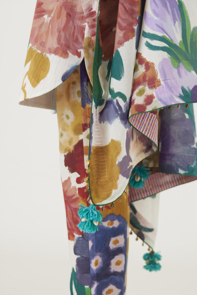 FARAH WHITE DUPATTA mul Dupattas by Yam in multi color for women in Singapore