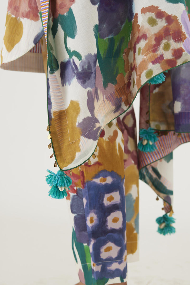 FARAH WHITE DUPATTA mul Dupattas by Yam in multi color for women in Singapore