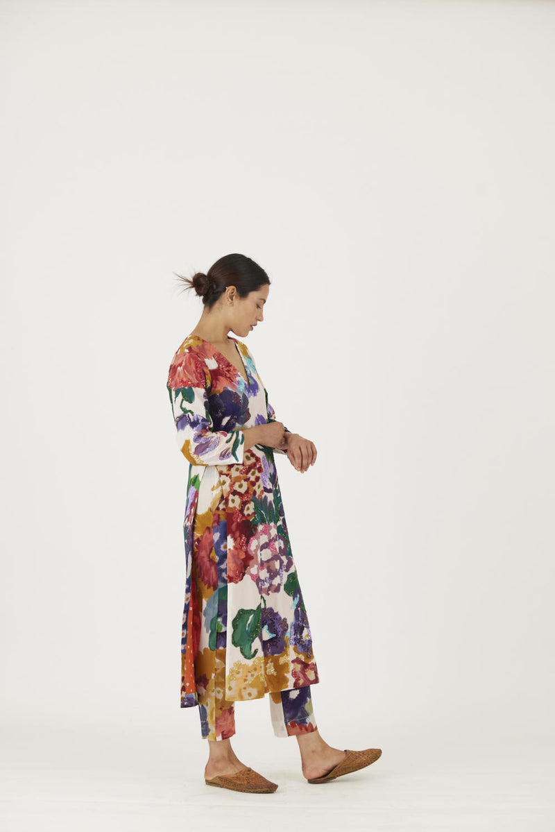 FARAH WHITE EMBROIDERED KURTA SET Kurta Sets by Yam for women in Singapore