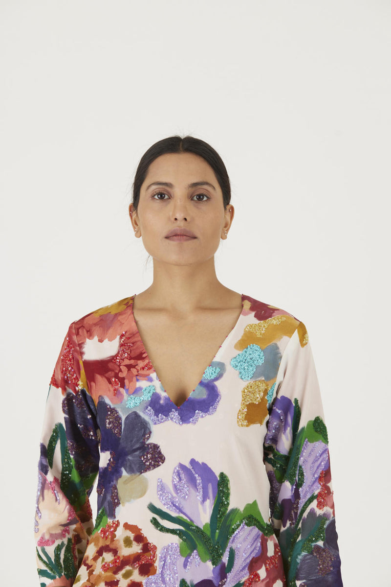 FARAH WHITE EMBROIDERED KURTA SET Kurta Sets by Yam for women in Singapore