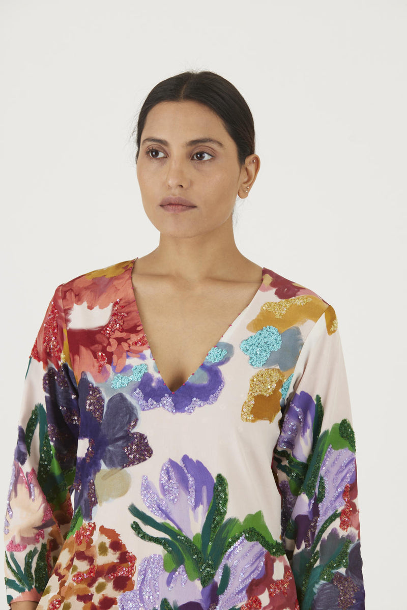 FARAH WHITE EMBROIDERED KURTA SET Kurta Sets by Yam for women in Singapore