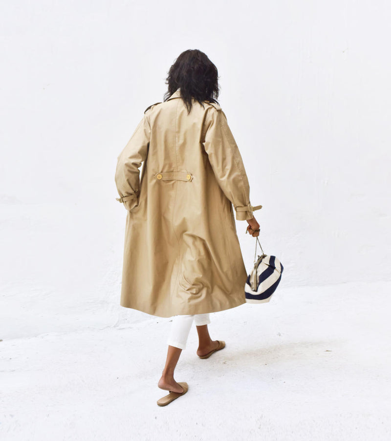 Fawn Trench Coat Jackets & Overlays by Khara Kapas for women in Singapore