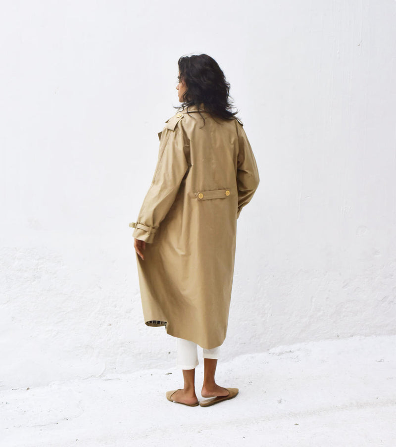 Fawn Trench Coat Jackets & Overlays by Khara Kapas for women in Singapore