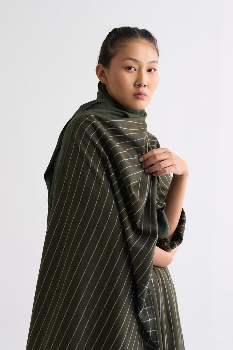 Gather Neck Shirt Co-ord - Olive Co-ord Set by THREE for women in Singapore