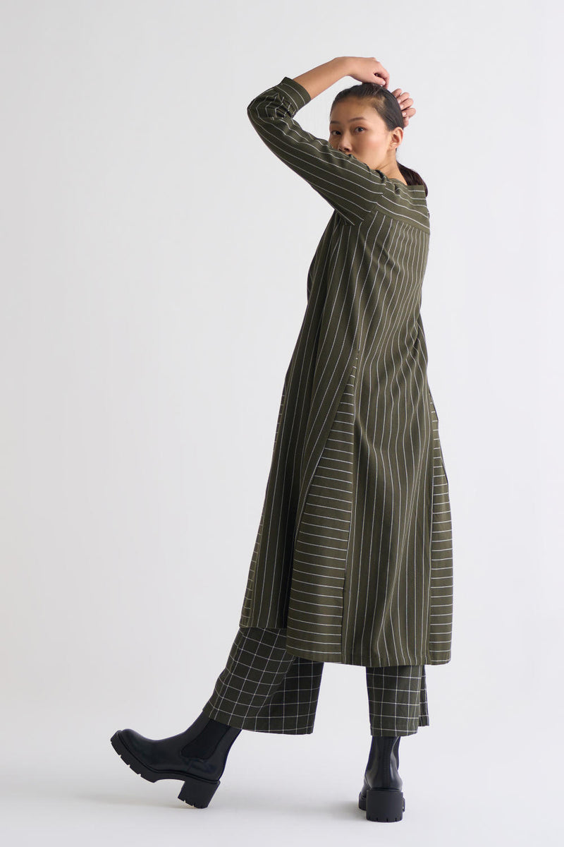 Gusset Dress Co-ord - Olive Dress,Co-ord Set by THREE for women in Singapore