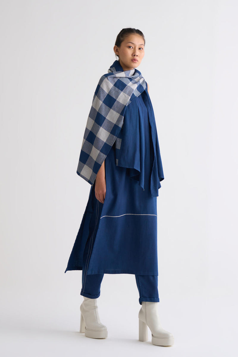 High Slit Tunic Co-ord - Navy Co-ord Set,Top & Tunics by THREE for women in Singapore