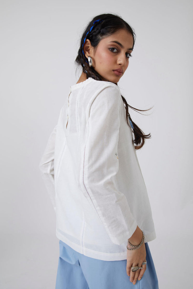 Hurit - Top Top & Tunics by The Summer House in white color for women in Singapore